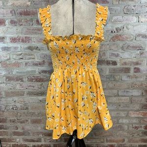 Clarisbelle yellow smock top large